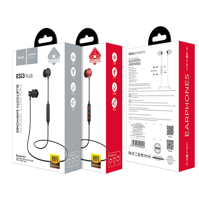 Wireless earphones “ES13 Exquisite” magnetic sport headset with mic