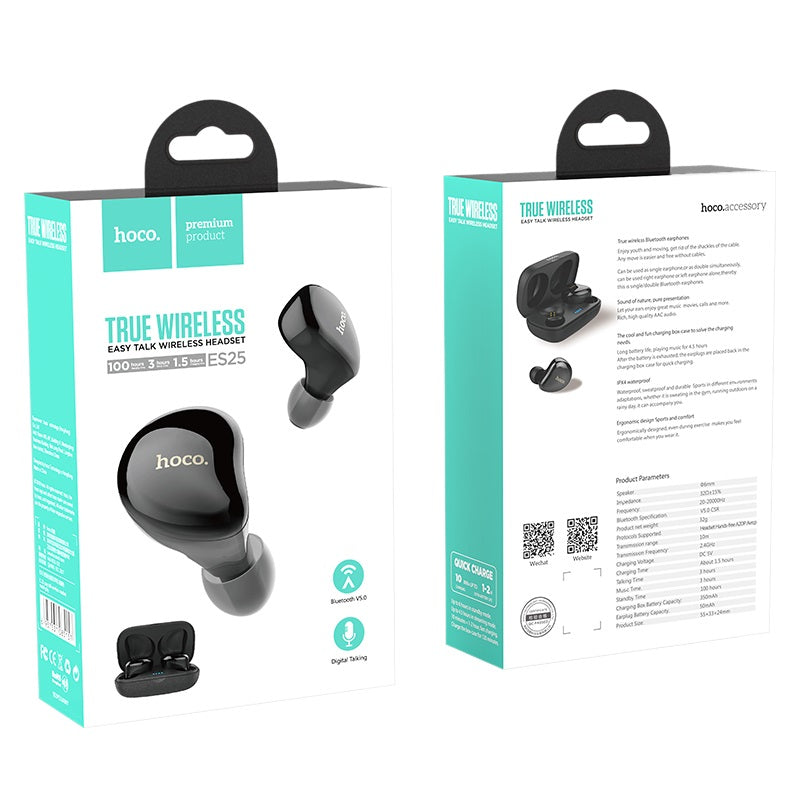 True wireless headset “ES25 Easy talk” with charging case