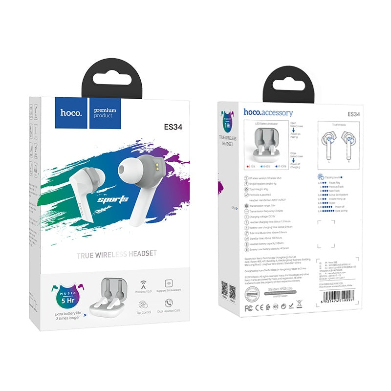 Wireless headset “ES34 Pleasure” with charging case