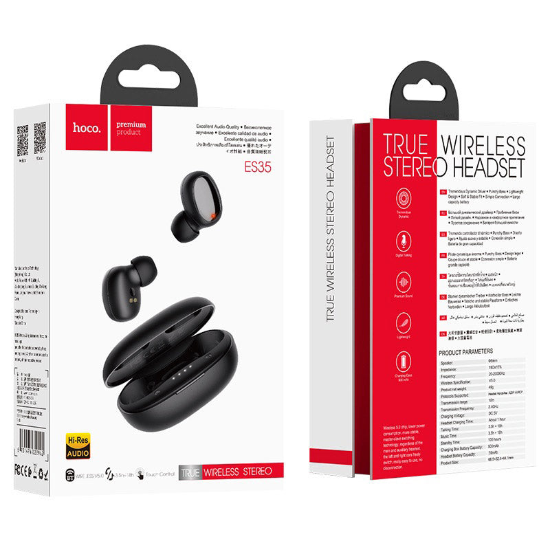 Wireless headset “ES35 Breezy” with charging case