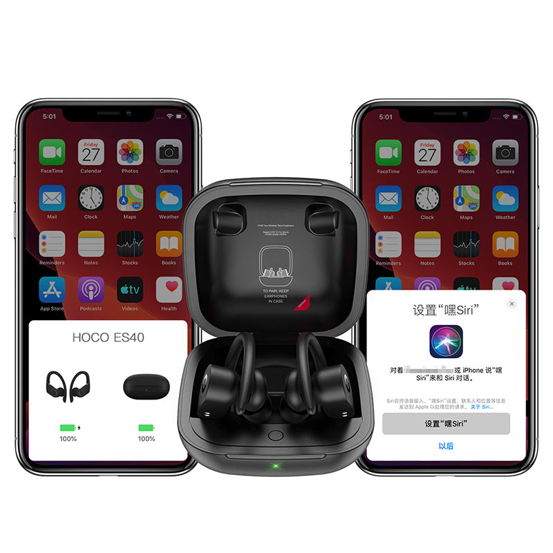 Wireless headset “ES40 Genial” TWS with charging case