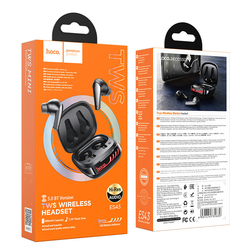 Wireless headset “ES43 Lucky sound” TWS with charging case