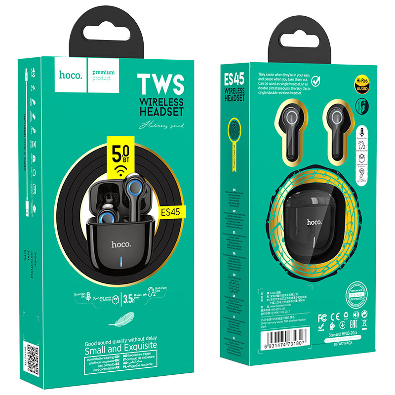 Wireless headset “ES45 Harmony sound” TWS with charging case