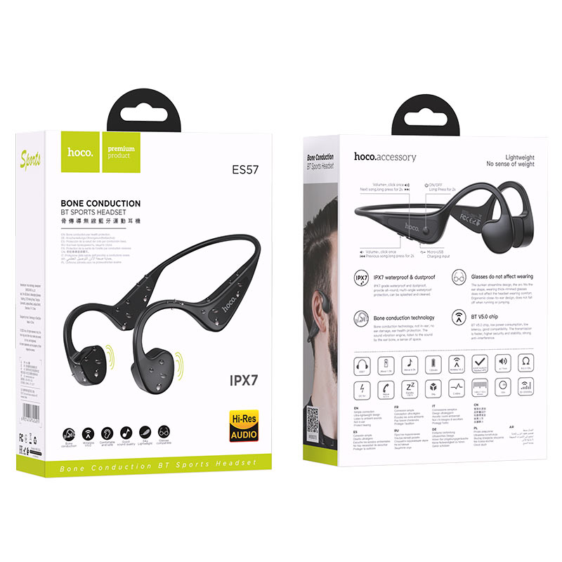 Wireless headset “ES57 Cool sound” bone conduction
