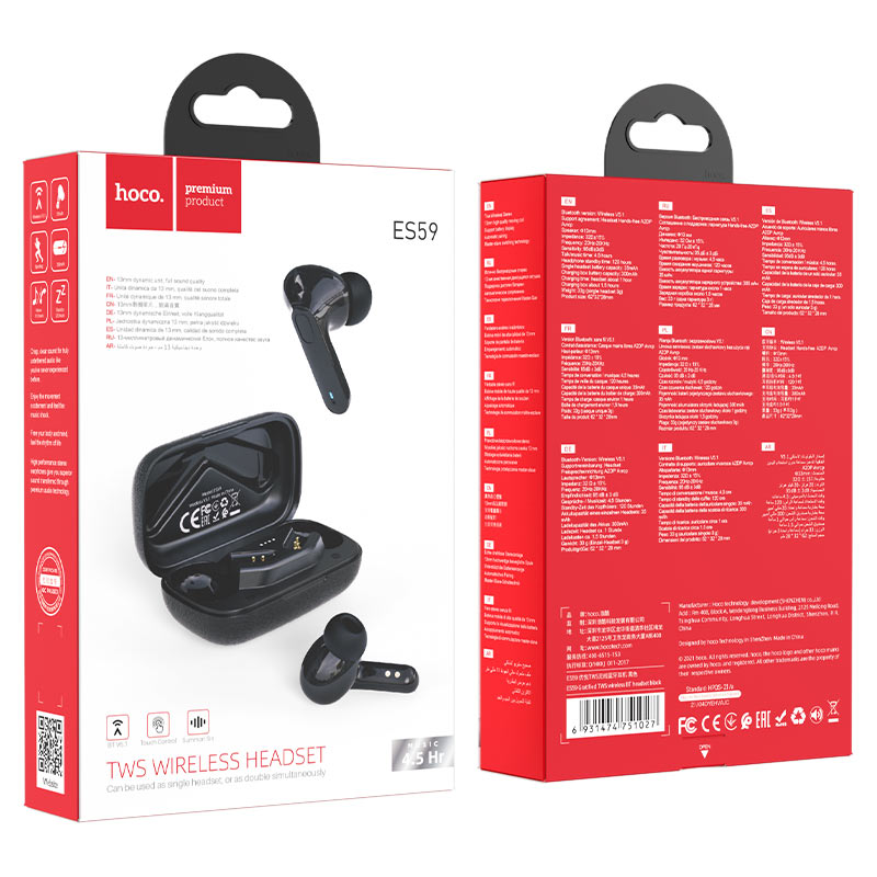 Wireless headset “ES59 Gratified” TWS with charging case