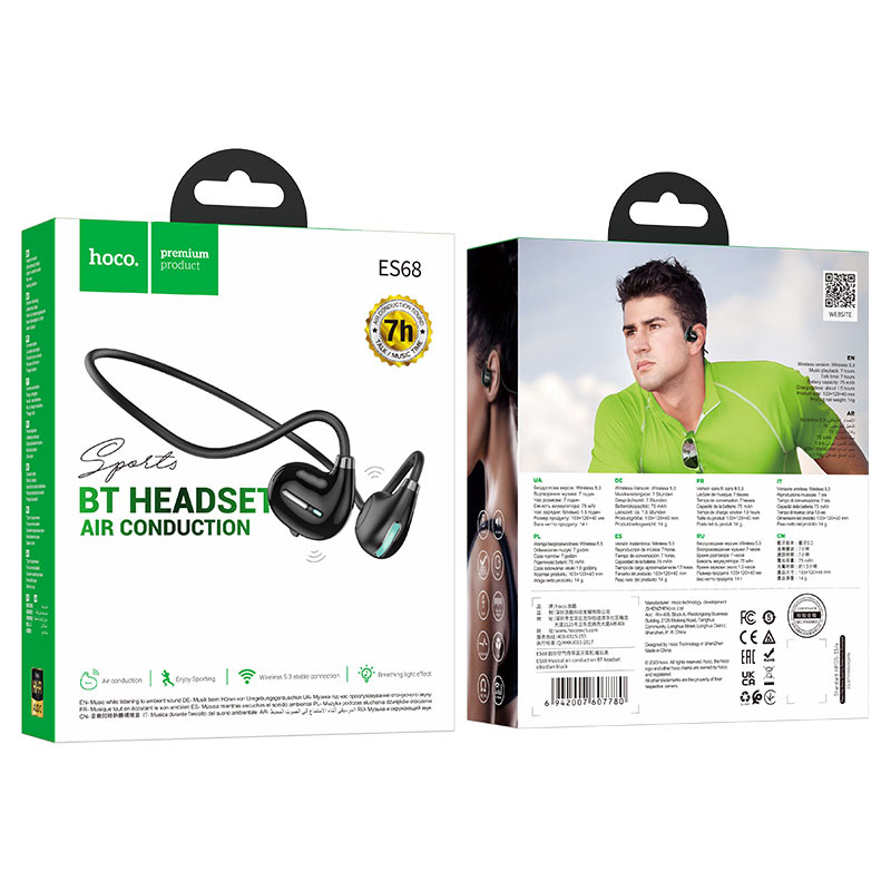Wireless headset “ES68 Musical” air conduction