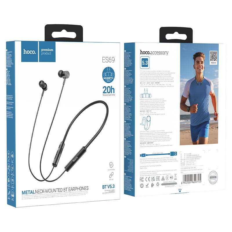 Wireless earphones “ES69 Platinum” with mic