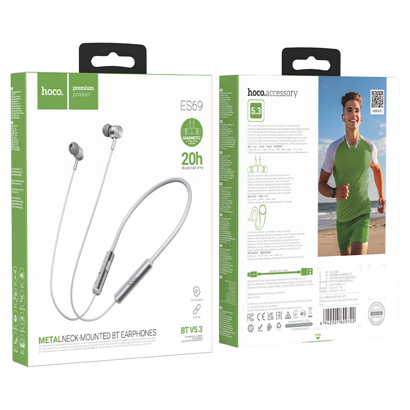 Wireless earphones “ES69 Platinum” with mic