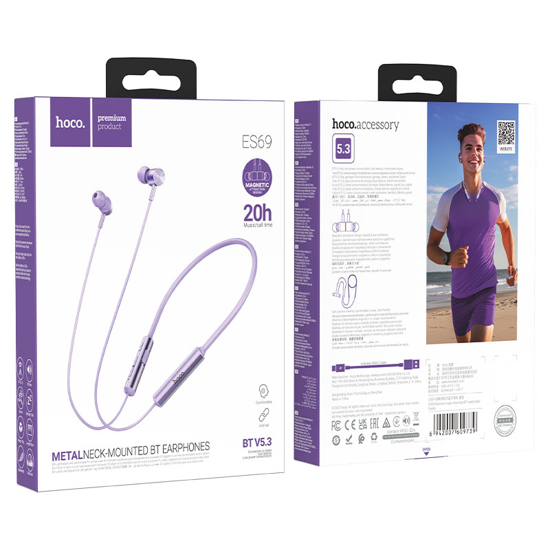 Wireless earphones “ES69 Platinum” with mic