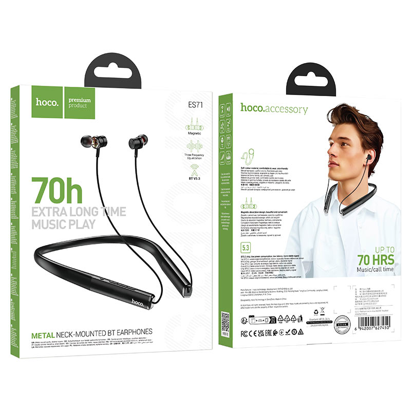 Wireless earphones “ES71 Platinum” with mic