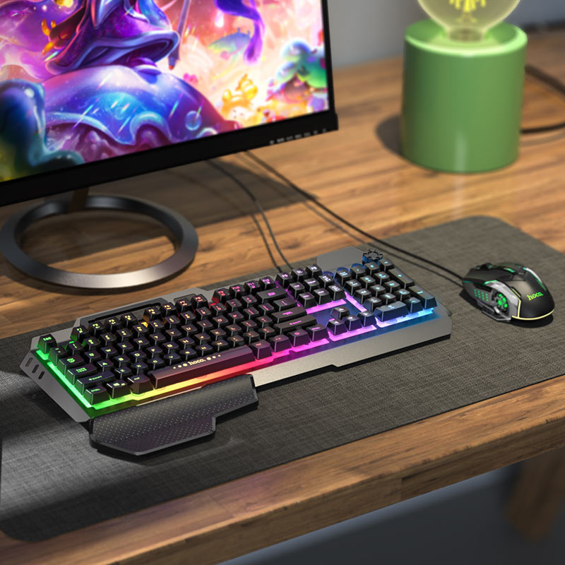 Keyboard + mouse set “GM12 Light and shadow” RGB EN / RU