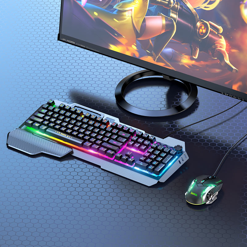 Keyboard + mouse set “GM12 Light and shadow” RGB EN / RU
