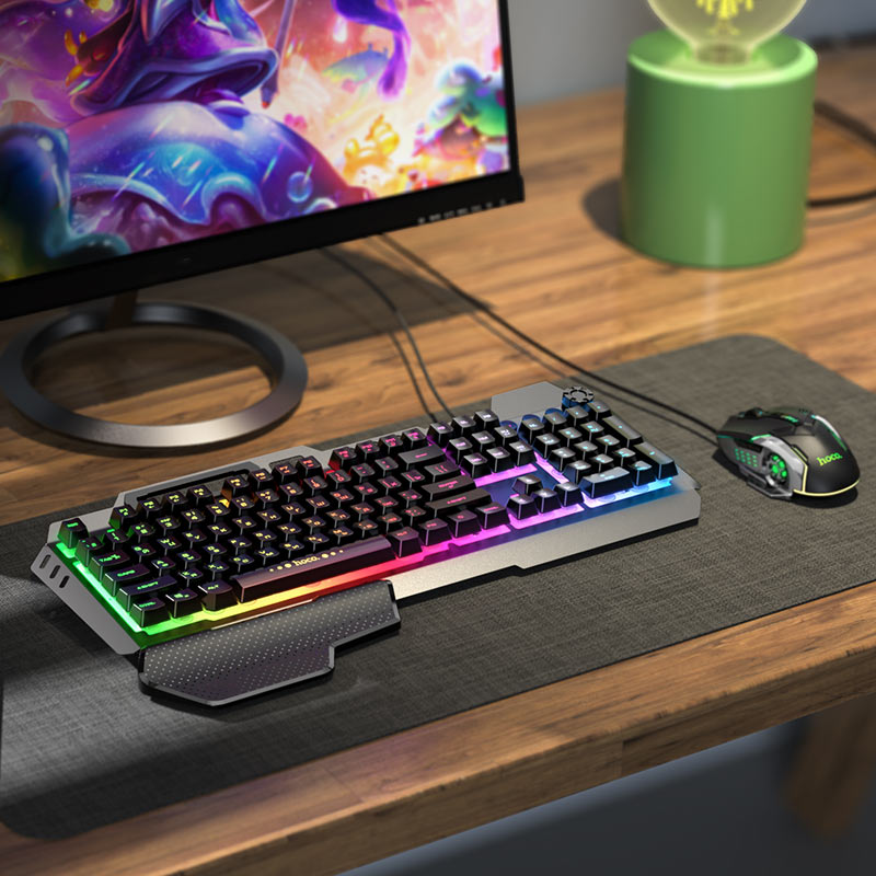 Keyboard + mouse set “GM12 Light and shadow” RGB EN / RU