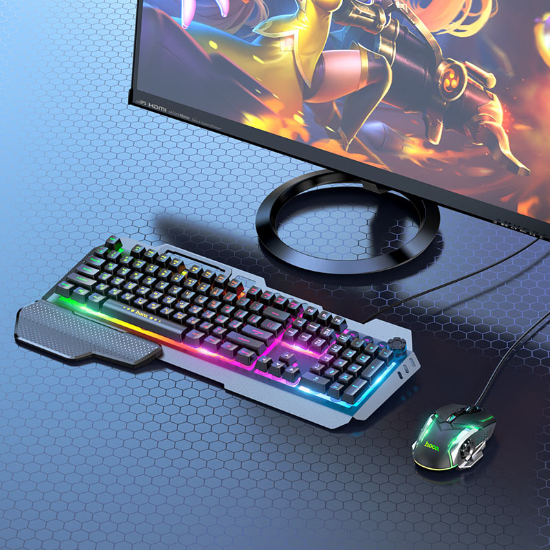 Keyboard + mouse set “GM12 Light and shadow” RGB EN / RU