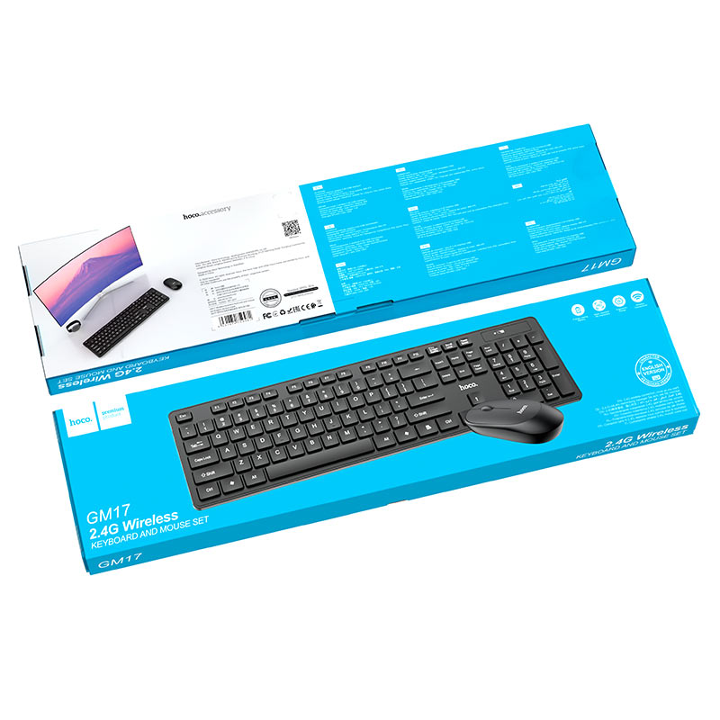 Keyboard + mouse set “GM17” wireless EN / RU