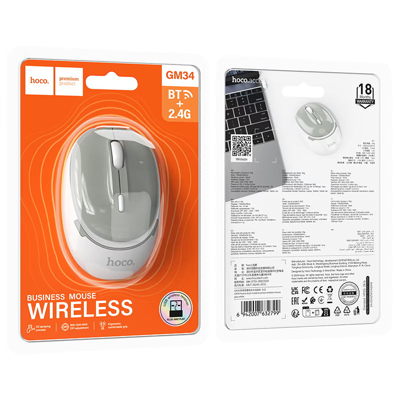 Wireless mouse “GM34 Nuevo”  2.4G / BT