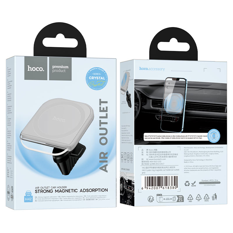Car holder “H42 Crystal” for air outlet