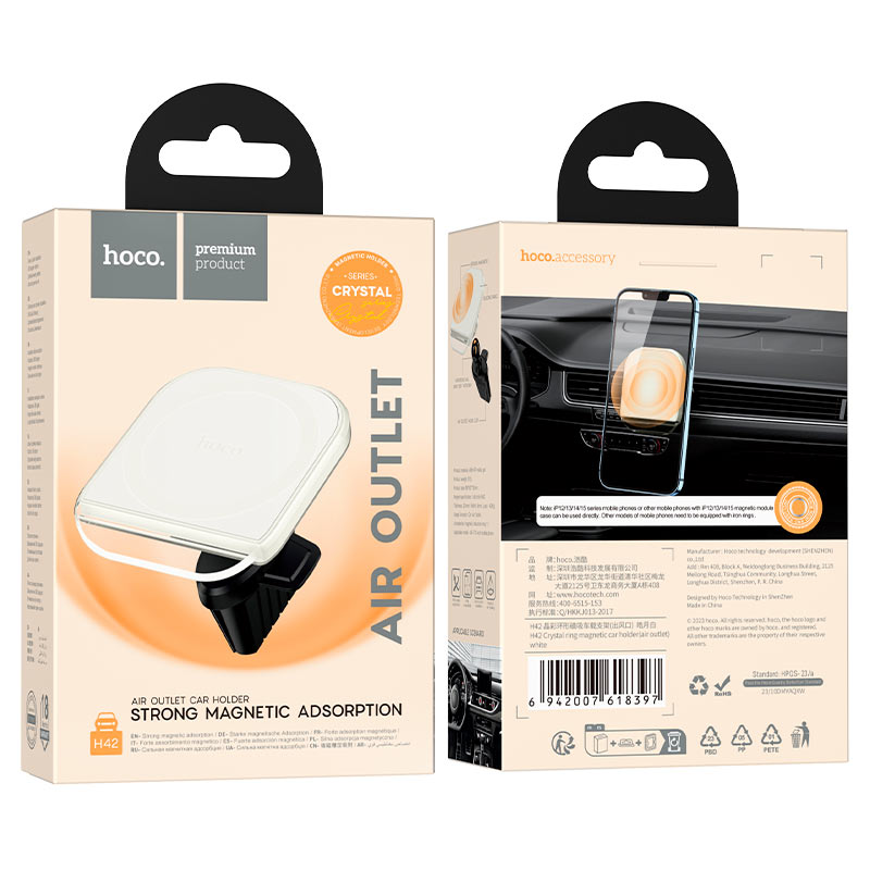 Car holder “H42 Crystal” for air outlet