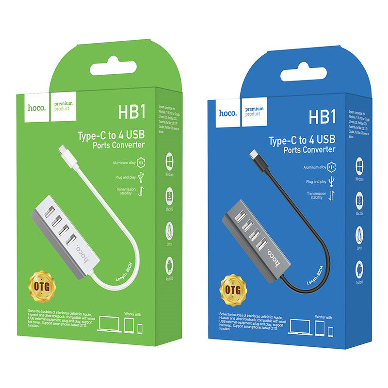 Type-C hub “HB1” Type-C to 4 USB 2.0 ports converter