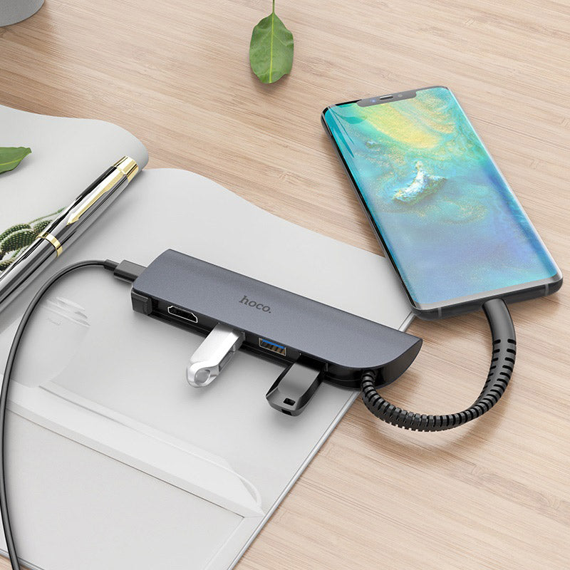 Type-C hub “HB13 EasyLink” USB-C to 3 ports USB3.0 HDTV PD  converter