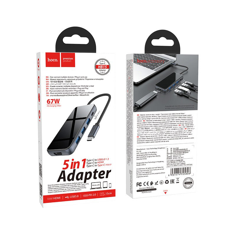 Type-C hub “HB15 Easy show” USB3.0*3 + HDTV + PD
