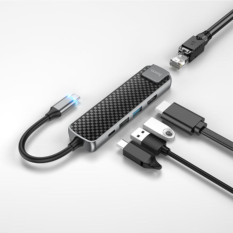 Type-C hub “HB23 Easy view” HDTV + USB3.0 + USB2.0 + RJ45 + PD