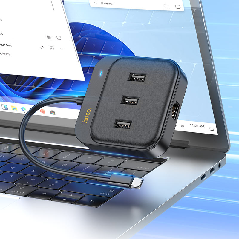 Type-C hub “HB35 Easy link” 3 × USB-A2.0 + RJ45