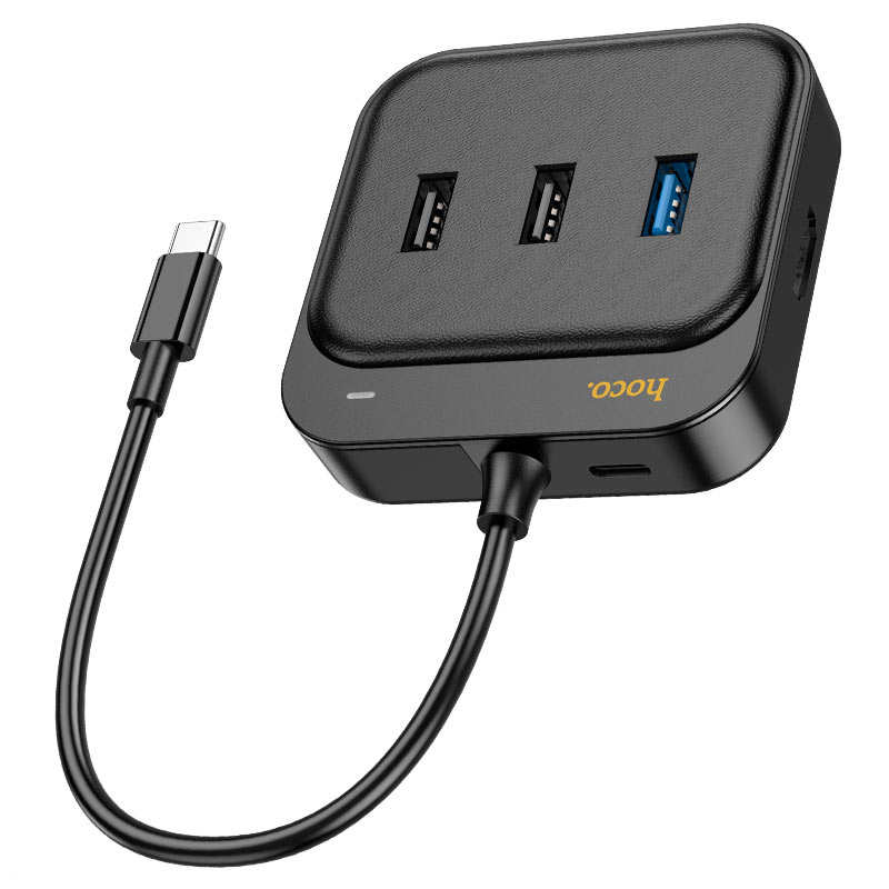 Type-C hub “HB37 Easy link” HDTV + RJ45 + USB-A3.0 + 2 × USB-A2.0 + Type-C