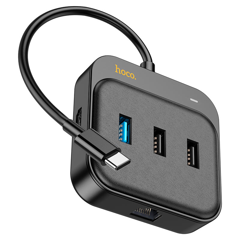 Type-C hub “HB37 Easy link” HDTV + RJ45 + USB-A3.0 + 2 × USB-A2.0 + Type-C