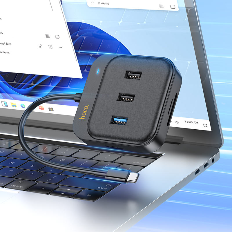 Type-C hub “HB38 Easy link” HDTV + SD/TF + USB-A3.0 + 2 × USB-A2.0 + Type-C