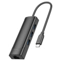 Type-C hub “HB42 Easy safety” 3 × USB-A3.0 + RJ45