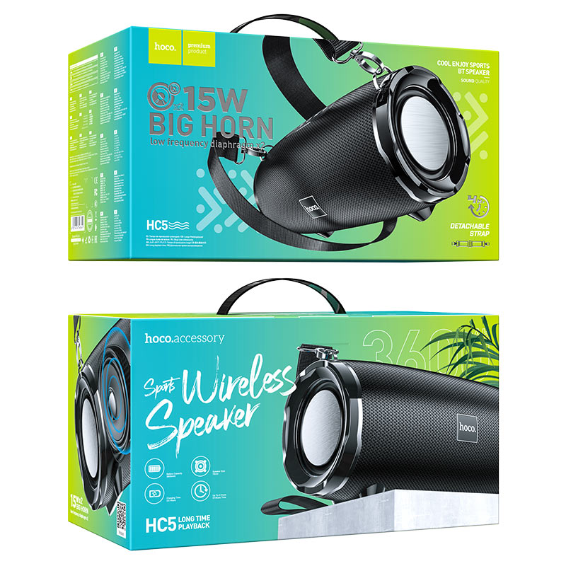 Wireless speaker “HC5 Cool Enjoy” sports portable loudspeaker