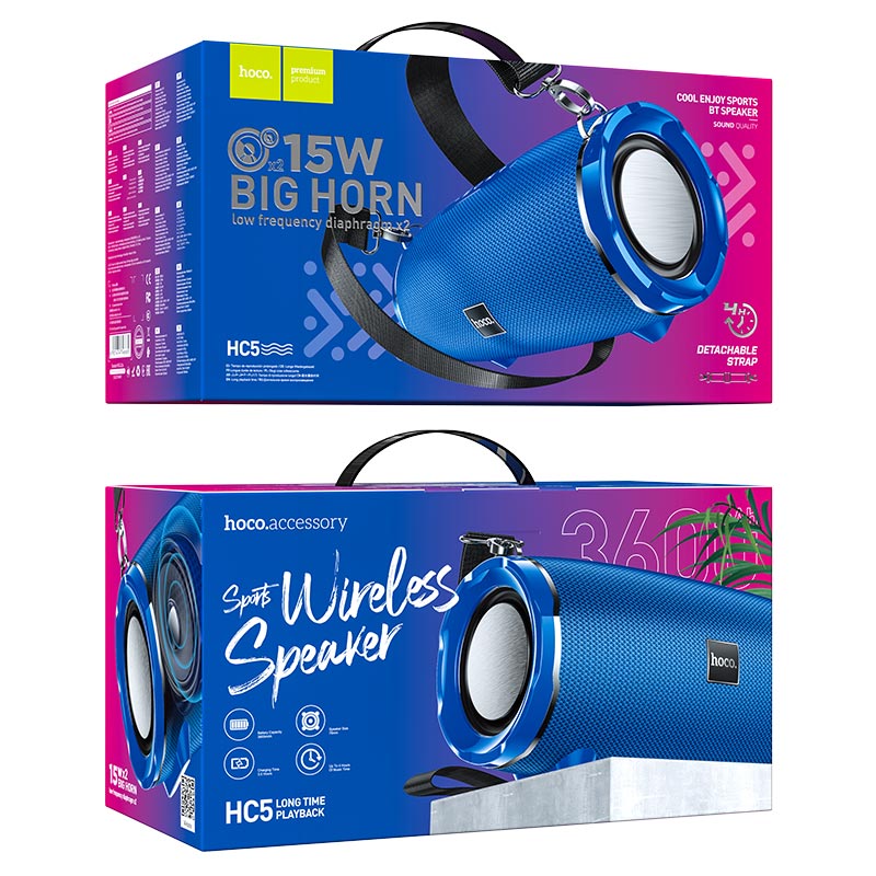 Wireless speaker “HC5 Cool Enjoy” sports portable loudspeaker