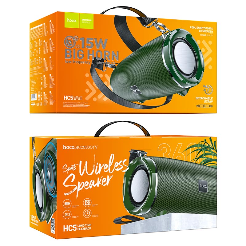 Wireless speaker “HC5 Cool Enjoy” sports portable loudspeaker