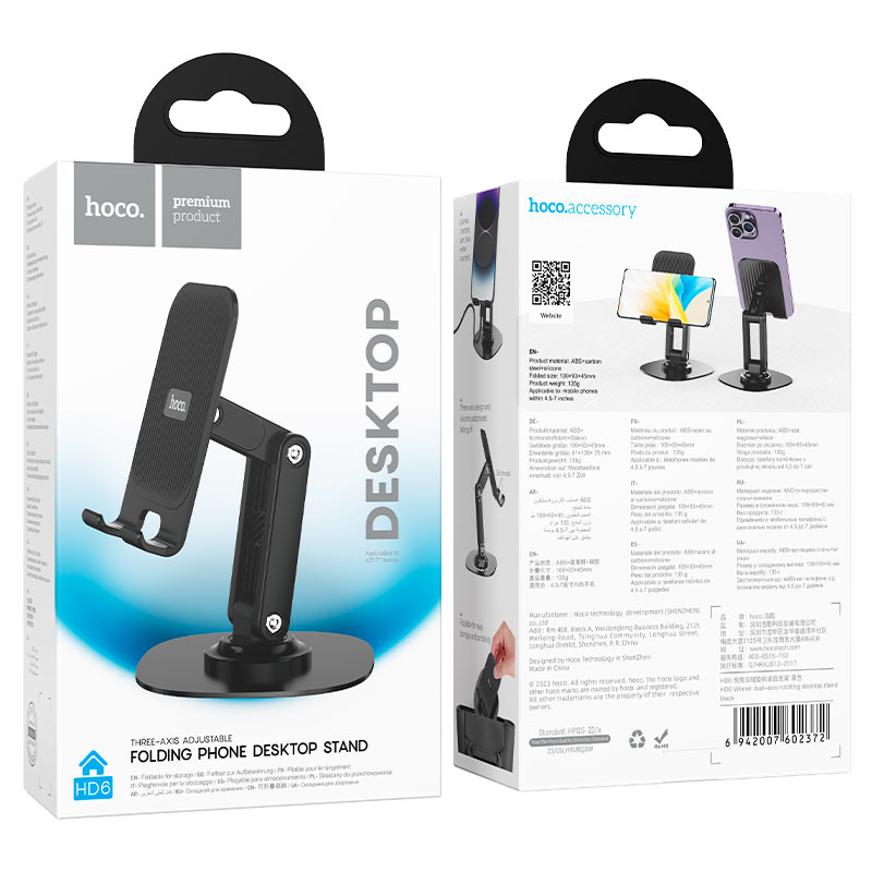 Tabletop holder “HD6 Winner” rotating desktop stand