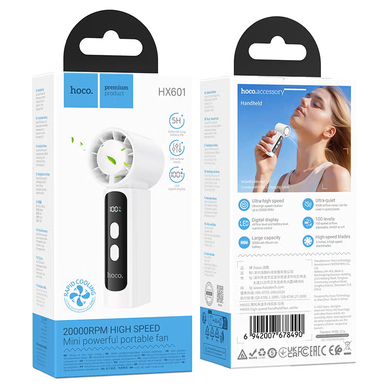 Portable fan “HX601” handheld and desktop