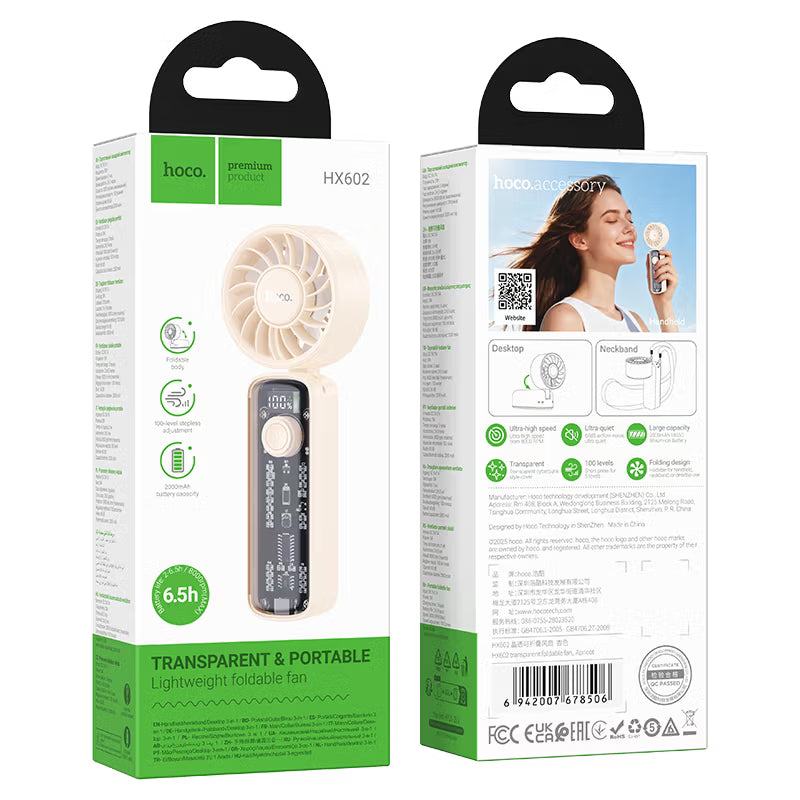 Portable fan “HX602” handheld and desktop