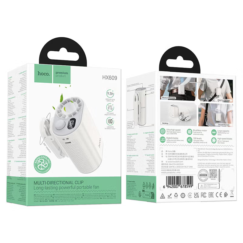 Portable fan “HX609” clip-on