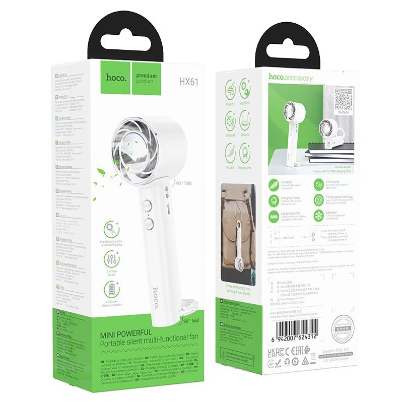 Portable fan “HX61 Exquisite” handheld and desktop