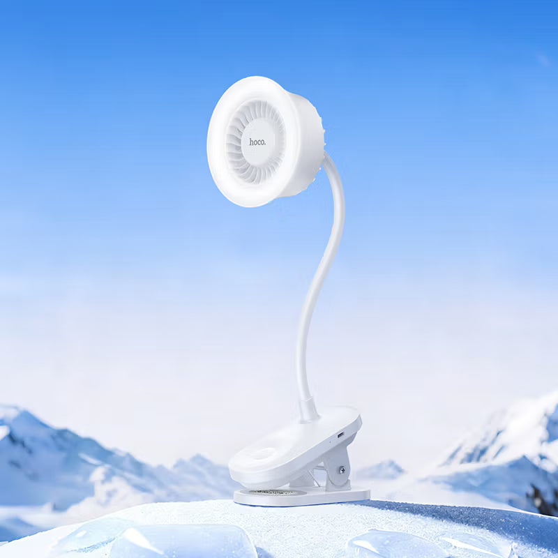 Portable fan “HX610” clip-on + lamp