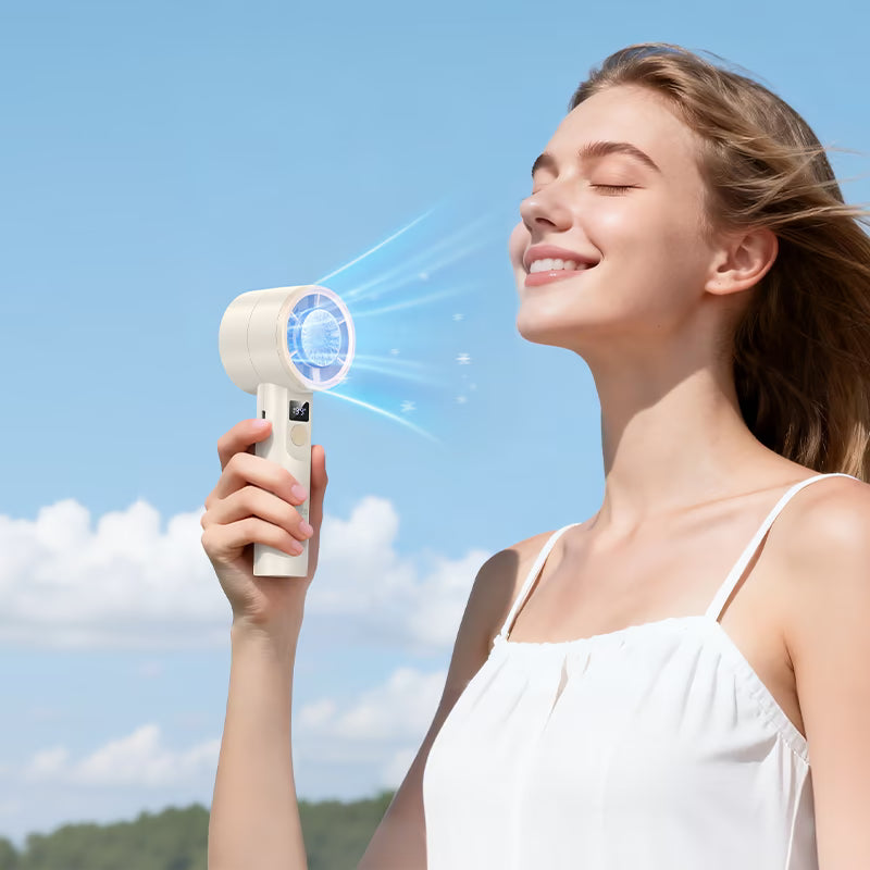 Portable fan “HX612 Ice pack” handheld and desktop