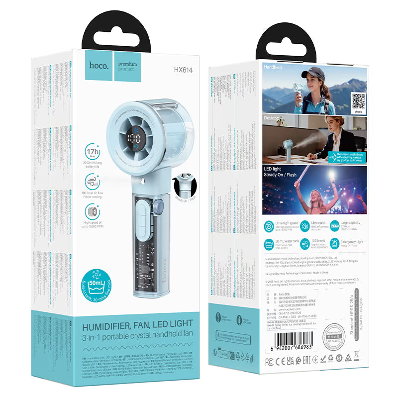Portable fan “HX614 Spray” with humidifier