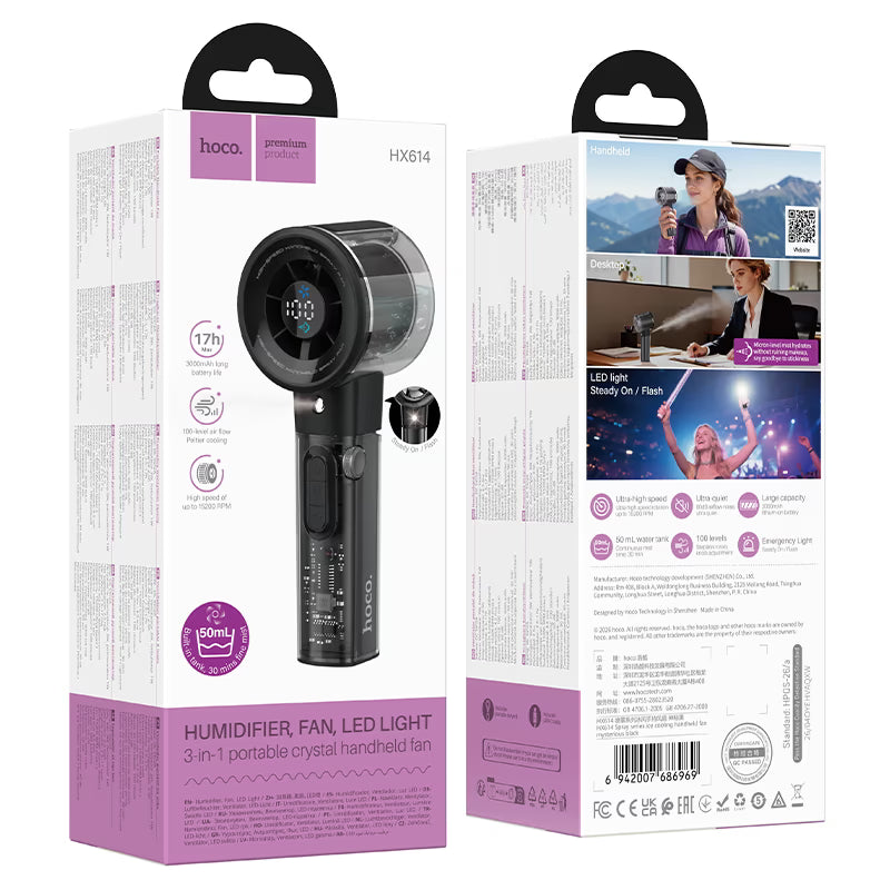 Portable fan “HX614 Spray” with humidifier