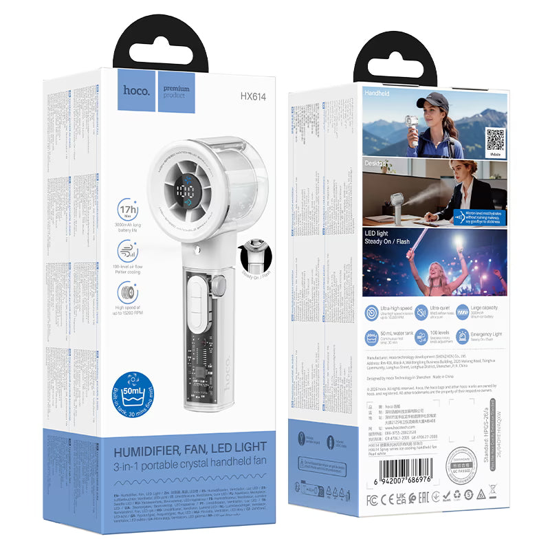 Portable fan “HX614 Spray” with humidifier