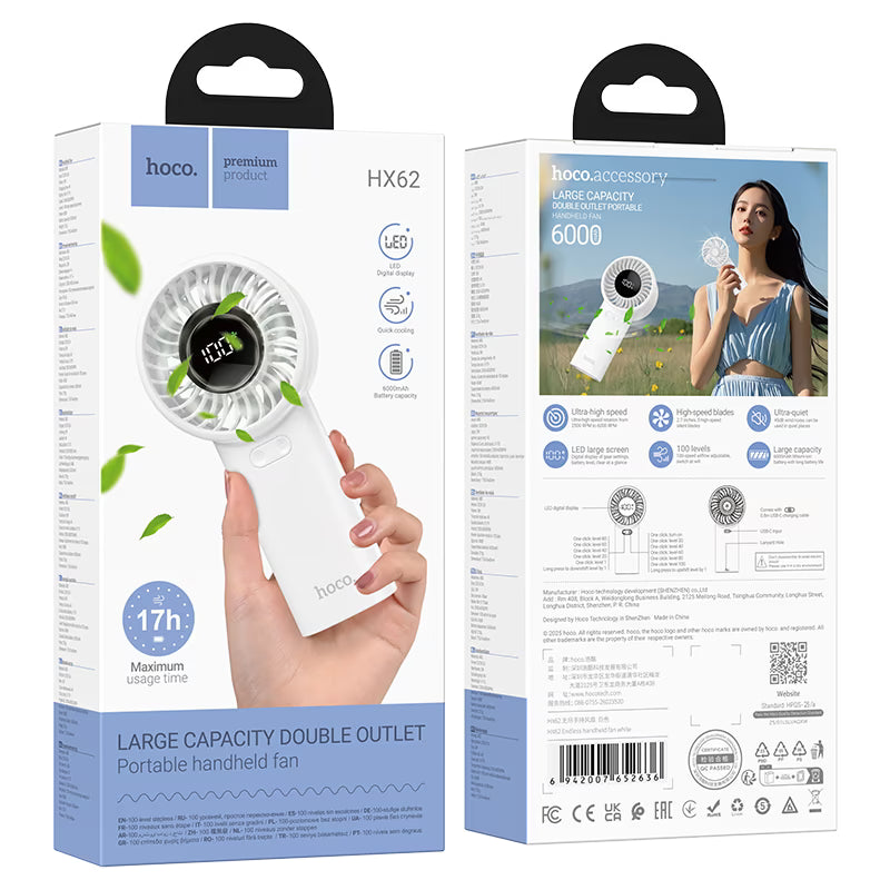 Portable fan “HX62 Endless” handheld and desktop