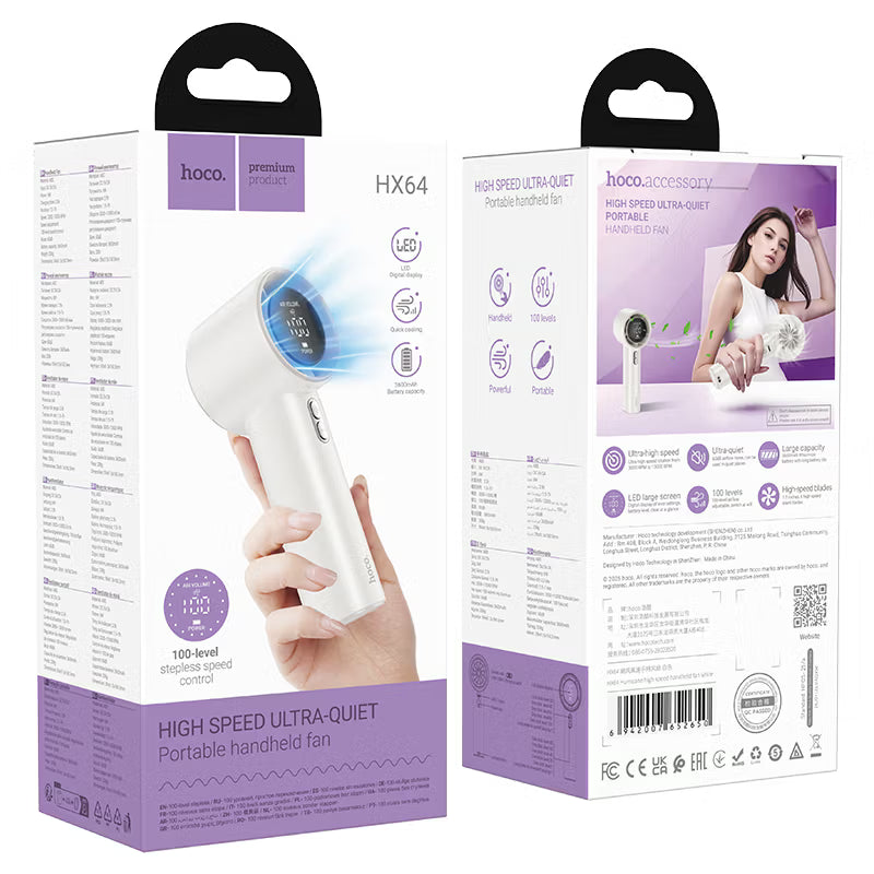 Portable fan “HX64 Hurricane” handheld and desktop