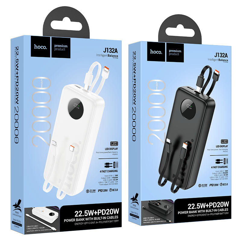 Power bank “J132A Sabio” 22.5W + PD20W 20000mAh