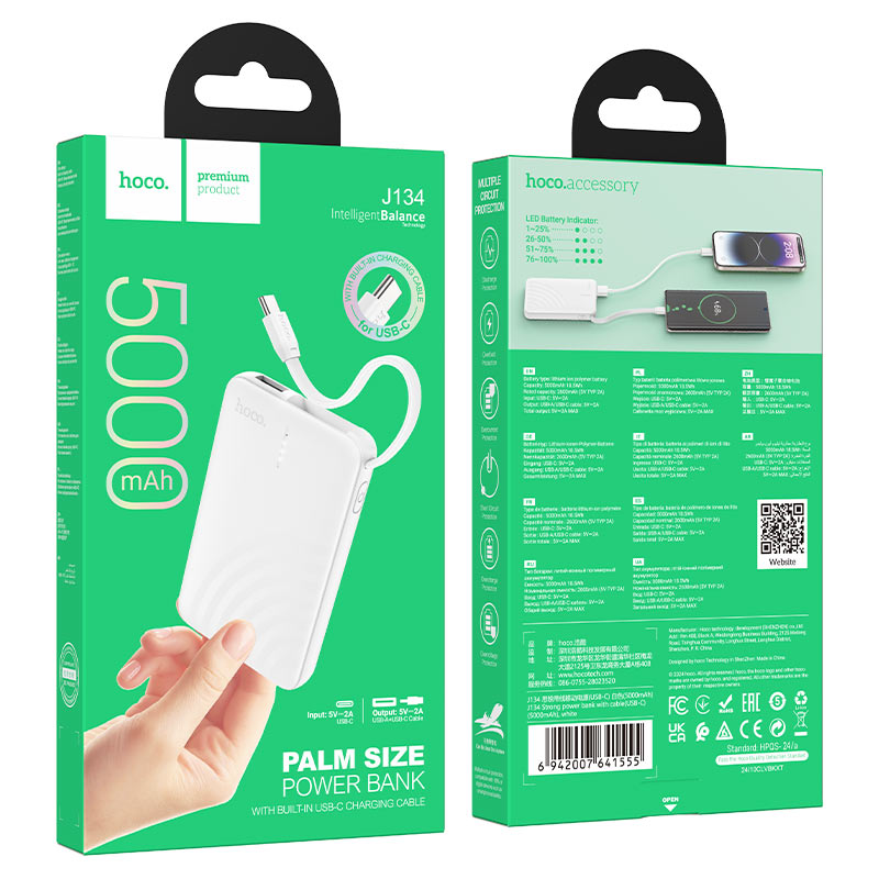 Power bank “J134 Strong” 5000mAh Type-C ver.