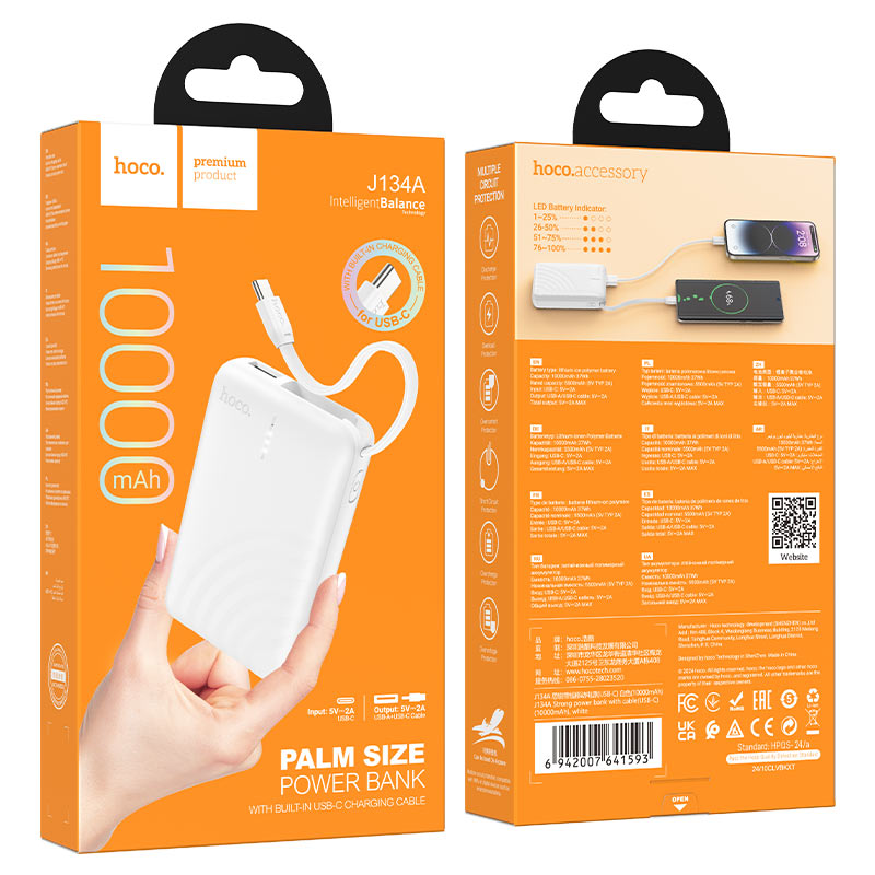 Power bank “J134A Strong” 10000mAh Type-C ver.