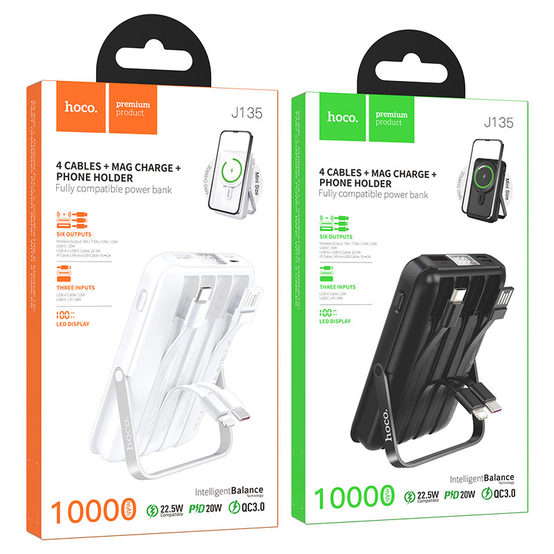 Power bank “J135 Rico” 22.5W wireless charging 10000mAh
